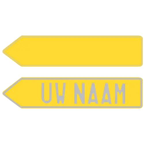 Plaque fun Flèche jaune