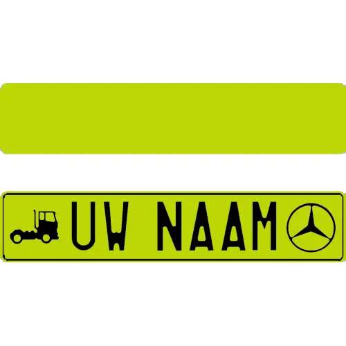 Plaque fun jaune FLUO