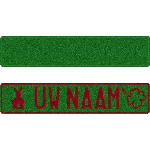 Plaque fun vert pailleté