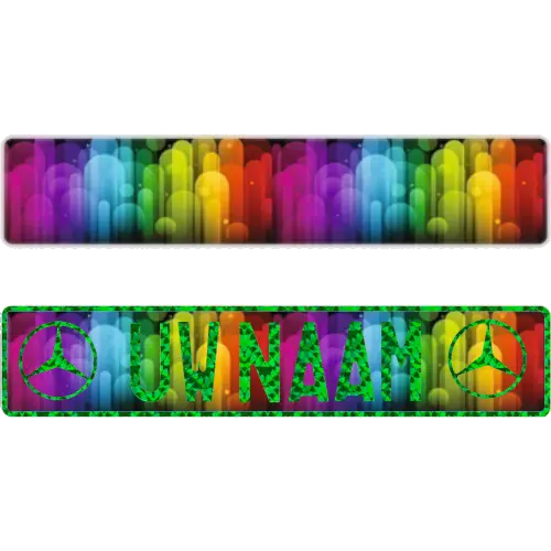 Funplaat regenboog abstract