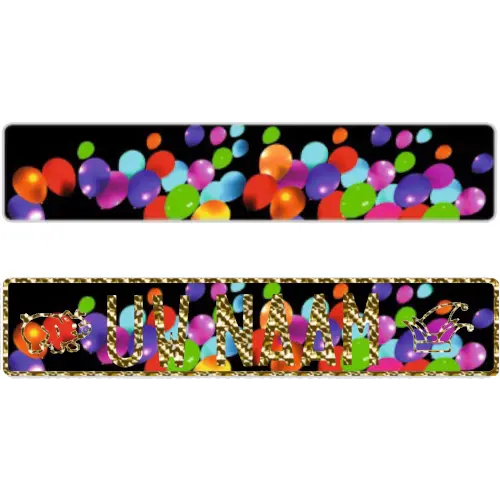 Funplaat regenboog ballon