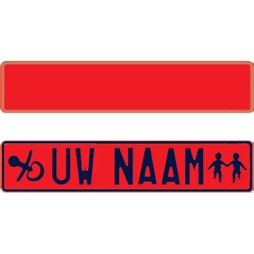 Funplaat rood