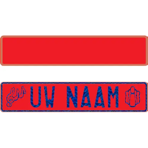 Funplaat rood