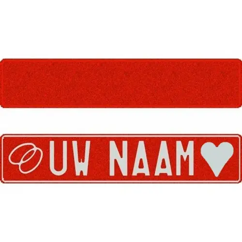 Plaque fun rouge pailleté