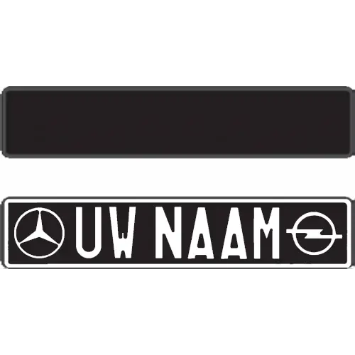 Funplaat zwart mat