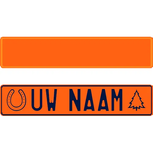 Funplaat oranje REFLEX