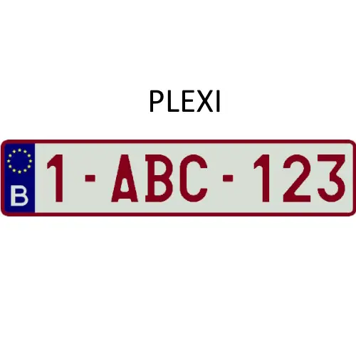 Plaque Belgique (PLEXI) 520 x 110mm