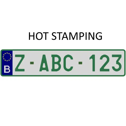Nummerplaat Handelaar (HOT STAMPING) 520 x 110 mm