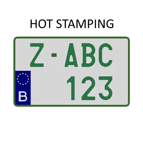 Nummerplaat Handelaar 4x4 (HOT STAMPING) 340 x 210 mm