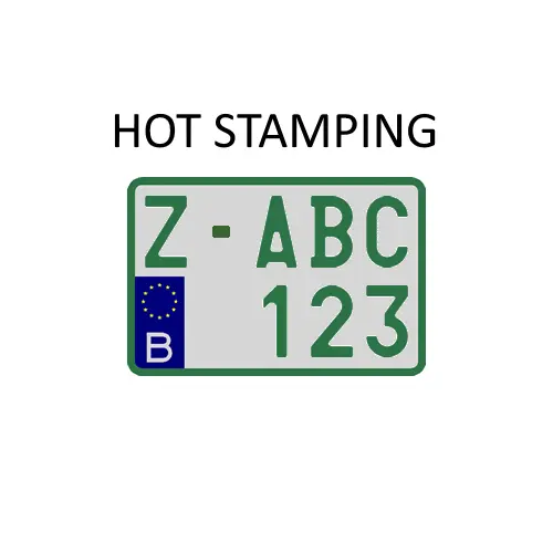 Nummerplaat Handelaar Moto (HOT STAMPING) 210 x 140 mm