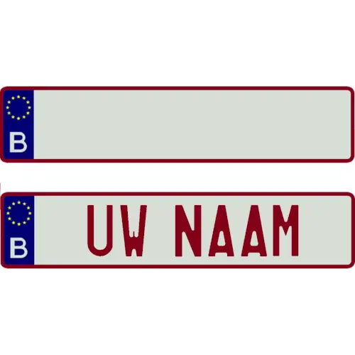 Nummerplaat / Funplaat B 520 x 110 mm