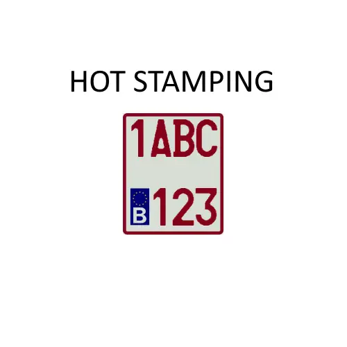 Plaque Belgique (cyclo-)moteur (HOT STAMPING) 100 x 120mm