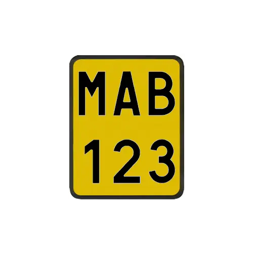 Plaque ancienne Moto (HOT STAMPING) 175 x 140mm