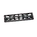 Support de plaque ERUSTAR NOIR avec bord rouge (PP) 520 x 110 mm