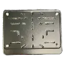 Support de plaque Moto NOIR avec bord (ALU) 210 x 140mm