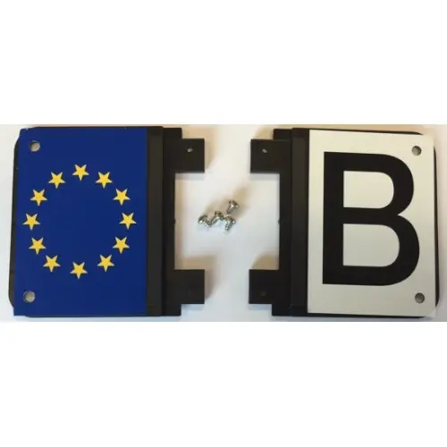 Nummerplaathouder inzetstukjes ZWART (per set verpakt)