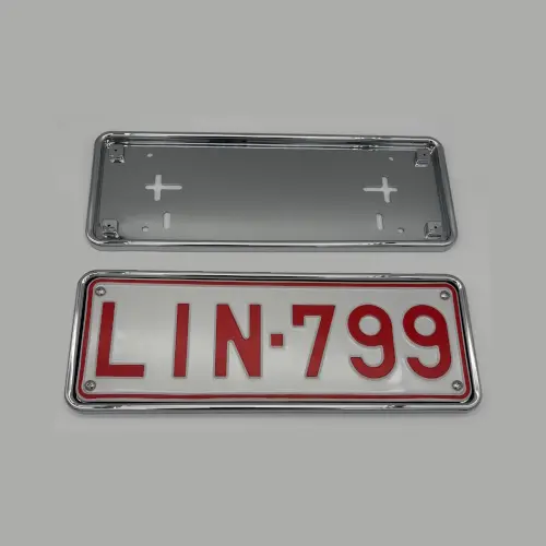 Nummerplaathouder (oud formaat) CHROME 340 x 110 mm