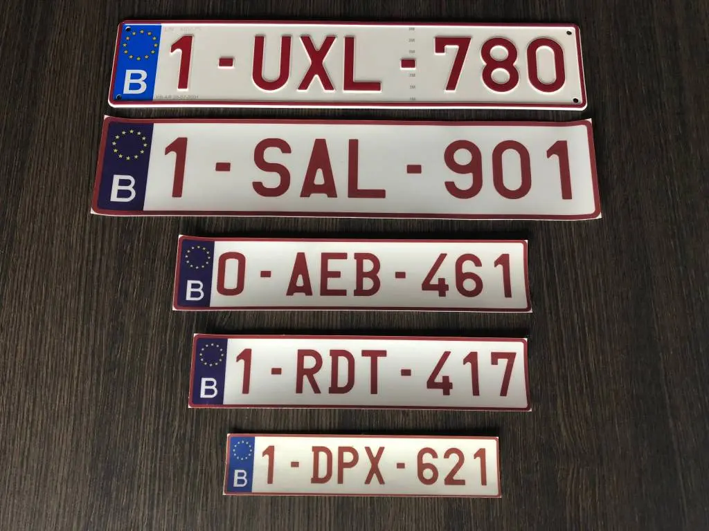 Stickernummerplaat België