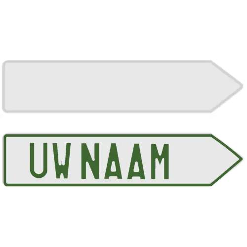 [FA000005] Plaque fun Flèche blanc