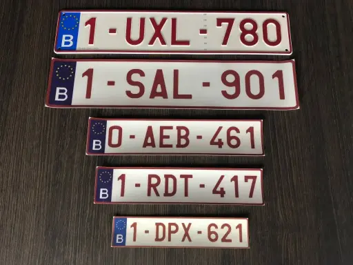 [PL000016] Stickernummerplaat België