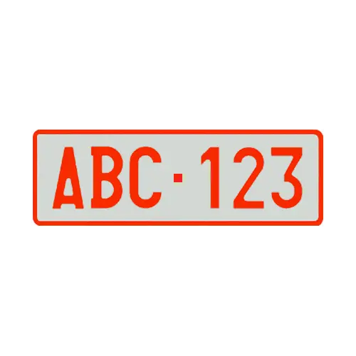 [PL000050] Plaque ancienne Belgique (HOT STAMPING) 340 x 110mm