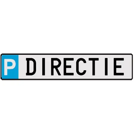 [PL000143] Funplaat / Nummerplaat Parking DIRECTIE 520 x 110 mm